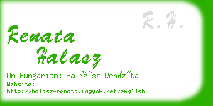 renata halasz business card
